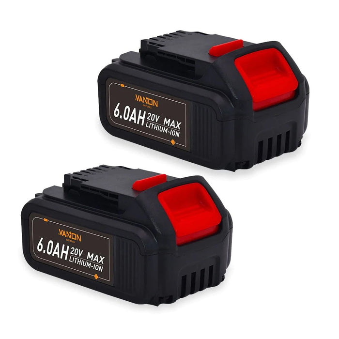 For Dewalt 20V Max Battery | DCB200 6.0Ah Li-ion Battery 2&4 Pack With DCB112 charger For Dewalt 20V Battery Charger | Replace DCB112 DCB107 DCB105