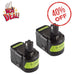 For 18V Ryobi Battery Replacement | P108 9.0Ah Li-ion Batteries 2 Pack
