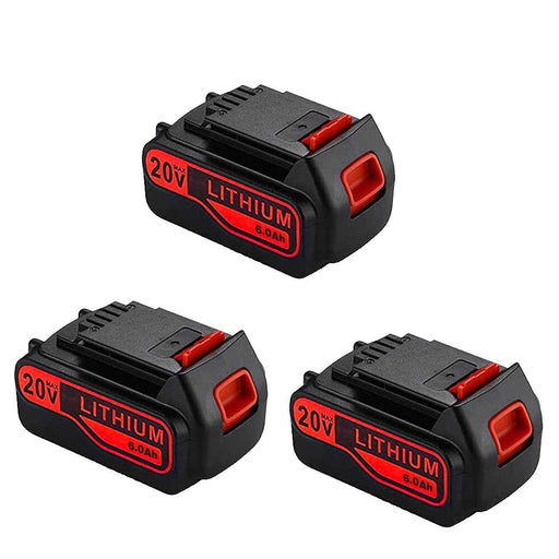 For Black and Decker 20V Battery 6Ah | LBXR20 Batteries 3 Pack