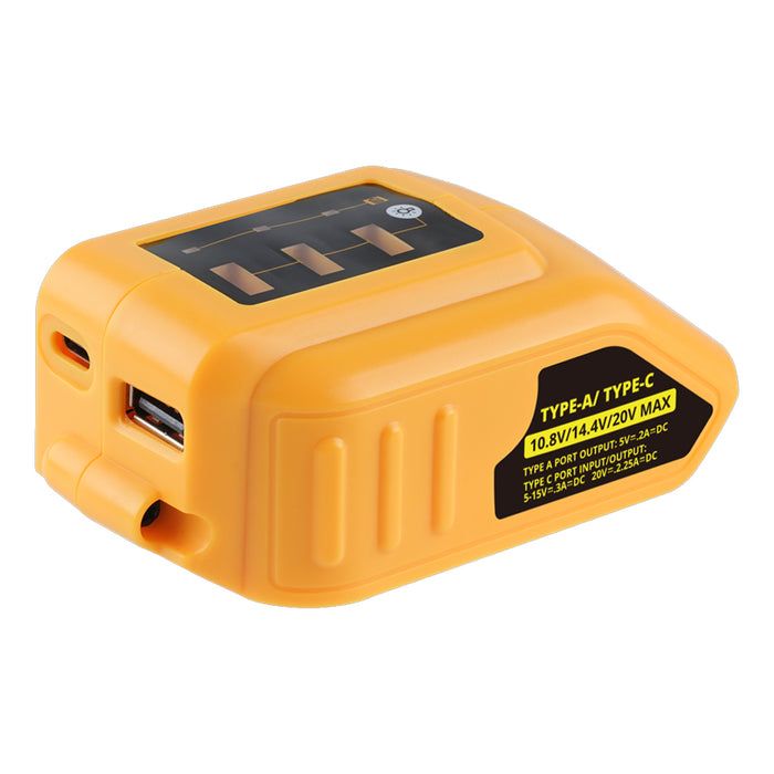 USB Mobile Battery Charger Adapter DCB090 For Dewalt 14V 18V 20V Lithium Battery