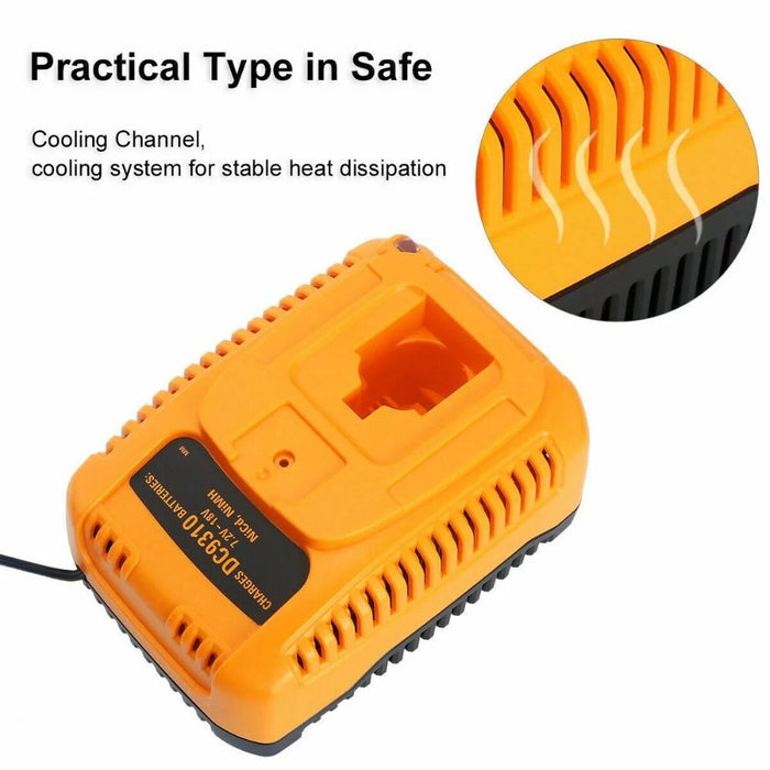 2 Packs 3.6Ah DC9096 Battery and DC9310 Charger Compatible with Dewalt 18V Battery DC9098 DC9099 DW9096