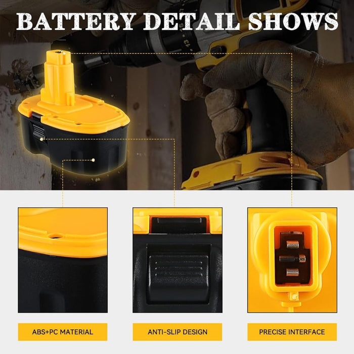 For Dewalt 18V DC9099  XRP Battery Replacement | DC9096 4.6AH Ni-MH Battery 4  Pack