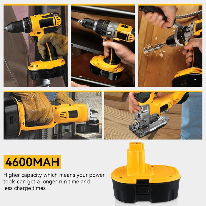 For Dewalt 18V DC9099  XRP Battery Replacement | DC9096 4.6AH Ni-MH Battery 4  Pack