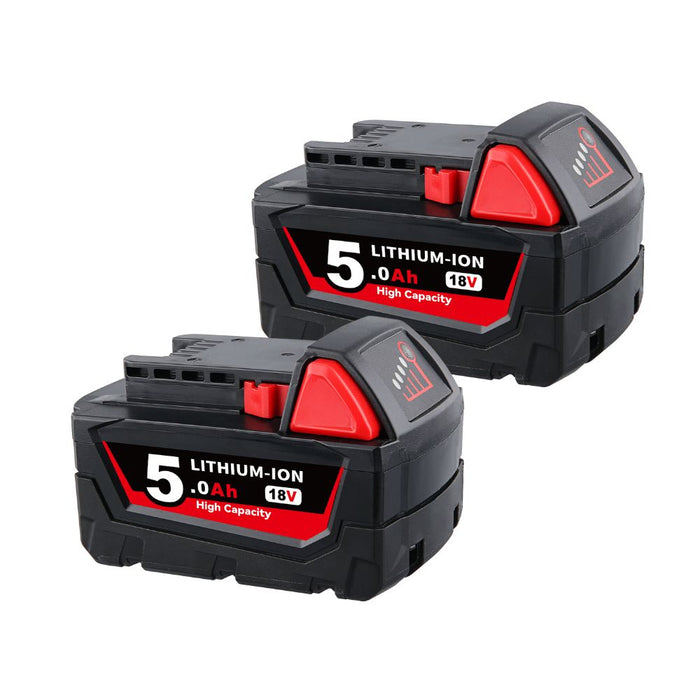 For Milwaukee 18V Battery 5Ah | M18 Batteries 2 Pack