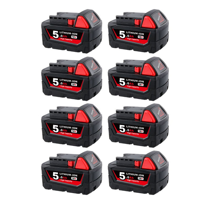 For Milwaukee 18V Battery 5Ah | M18 Batteries 8 Pack