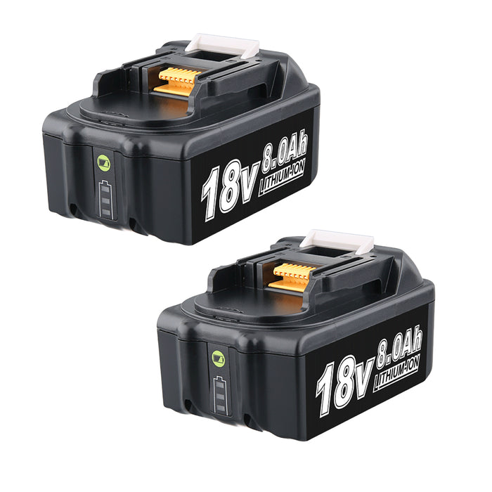 For Makita 18V Battery Replacement | BL1850B 8.0Ah Li-ion Battery 2Pack-B2G2