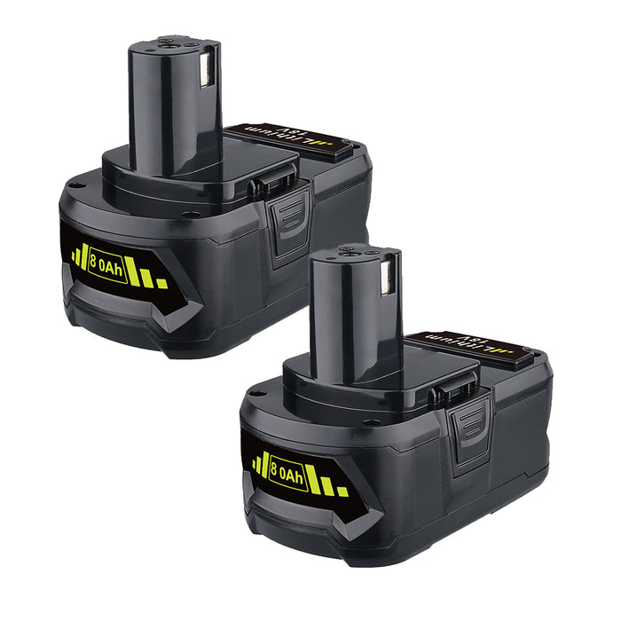 For 18V Ryobi Battery Replacement | P108 8.0Ah Li-ion Battery 2Pack-B2G2