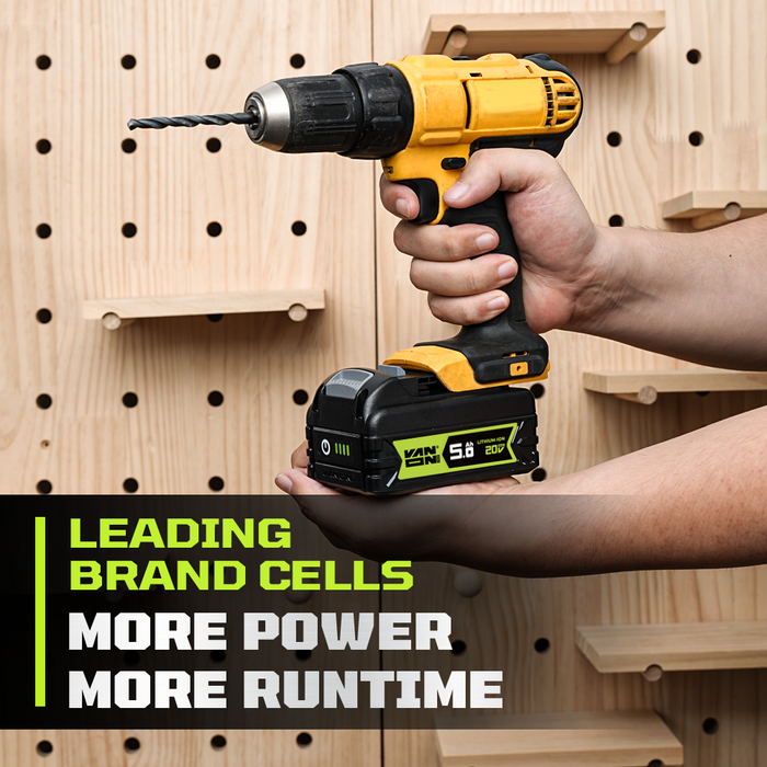 VANON PRO For Dewalt 20V Max DCB200 Battery 5Ah Replacement