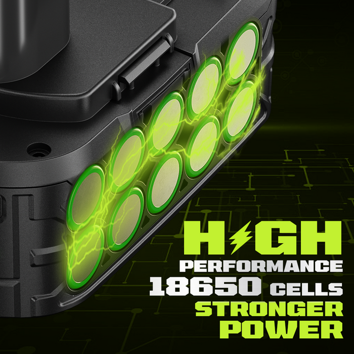 VANON PRO For For Ryobi 18V P108 Battery 5Ah Replacement