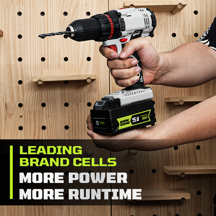 VANON PRO For Porter Cable 20V Max PCC685L Battery 5Ah Replacement