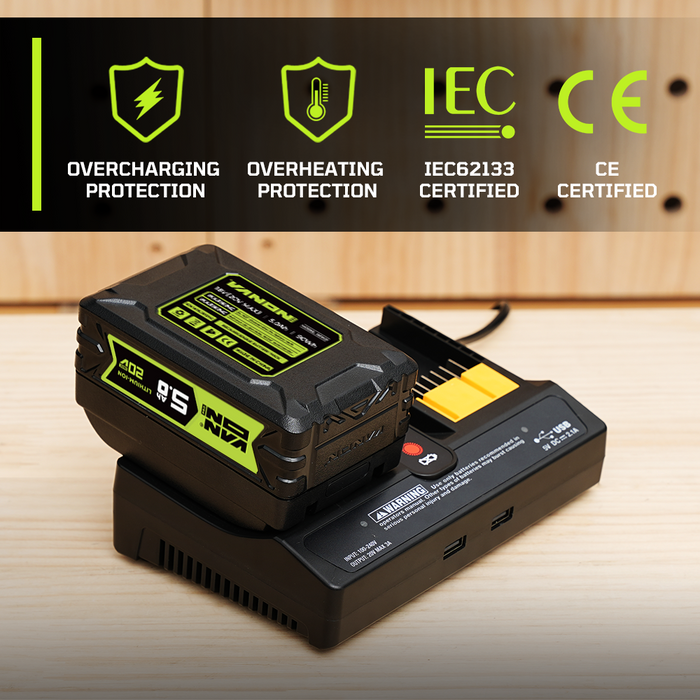 VANON PRO For Worx 20V Max WA3520 Battery 5Ah Replacement