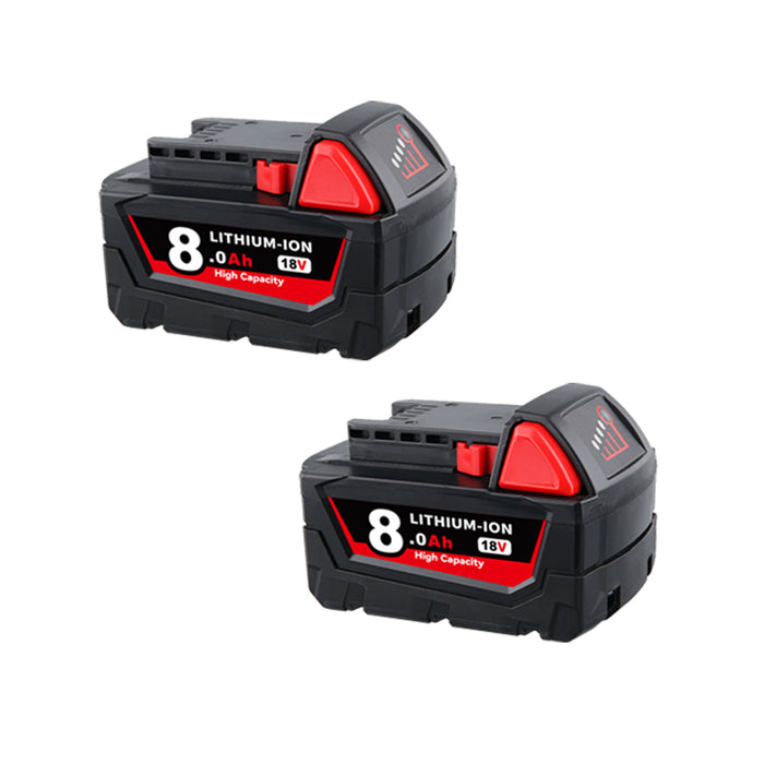 For Milwaukee 18V Battery 8.0Ah Replacemnt | M18 Batteries 2Pack-B2G2