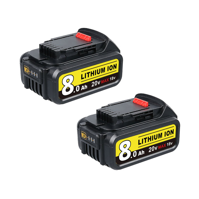 For Dewalt 20V Battery 8.0Ah Replacement | DCB205 Li-ion Battery 2Pack-B2G2