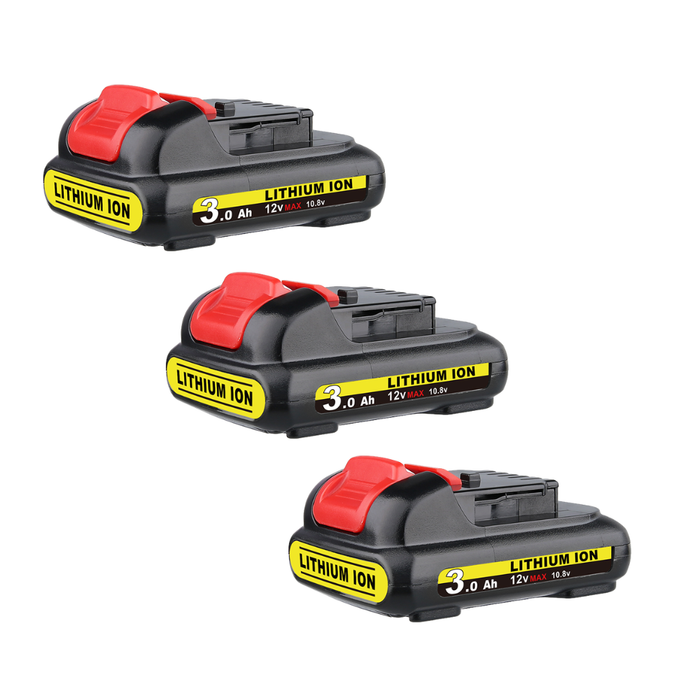 For Dewalt 12V Battery Replacement | DCB120 DCB123 DCB127 6.0Ah Li-ion Battery 3 pack