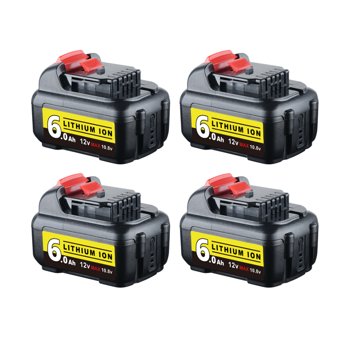 For Dewalt 12V Battery Replacement | DCB120 DCB123 DCB127 6.0Ah Li-ion Battery 4 pack