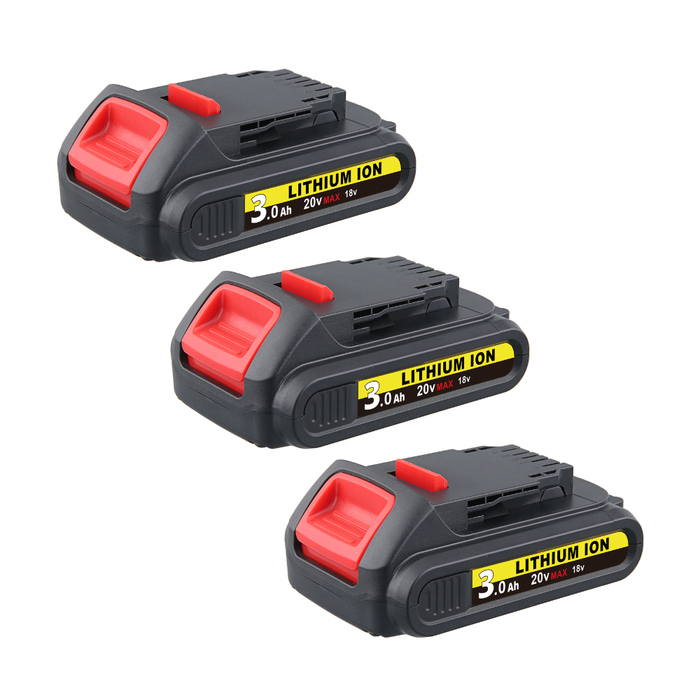 For Dewalt 20V DCB200 Battery Replacement | DCB207 3.0Ah Li-ion Battery 3 Pack
