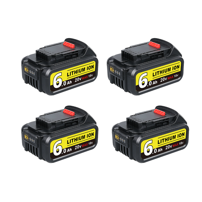 For Dewalt 20V DCB200 Battery 6Ah Replacement | DCB205 Batteries 4 Pack