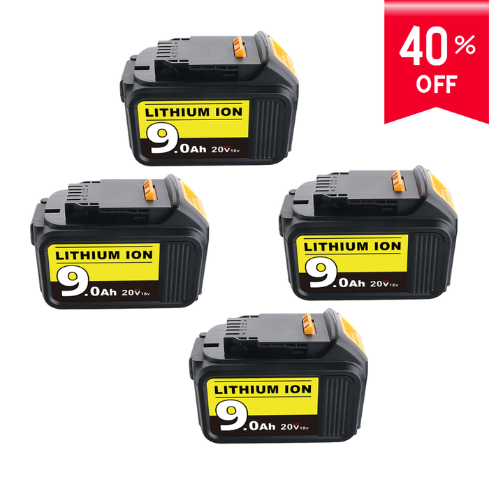For Dewalt 9.0Ah Battery replacement | 20V Max Li-ion Battery DCB200 DCB204 DCB206 DCB205-2 4 Pack