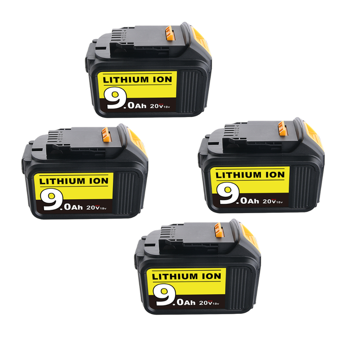 For Dewalt 9.0Ah Battery replacement | 20V Max Li-ion Battery DCB200 DCB204 DCB206 DCB205-2 4 Pack
