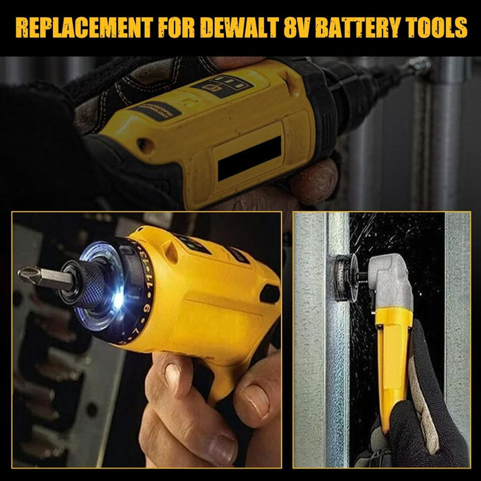 For Dewalt 8V 3.0Ah Battery Replacement 2Pack |  DCB080 DCF680N1 DW4390 DCF680N2 DCL023 DCF680 DCB095 DCF682