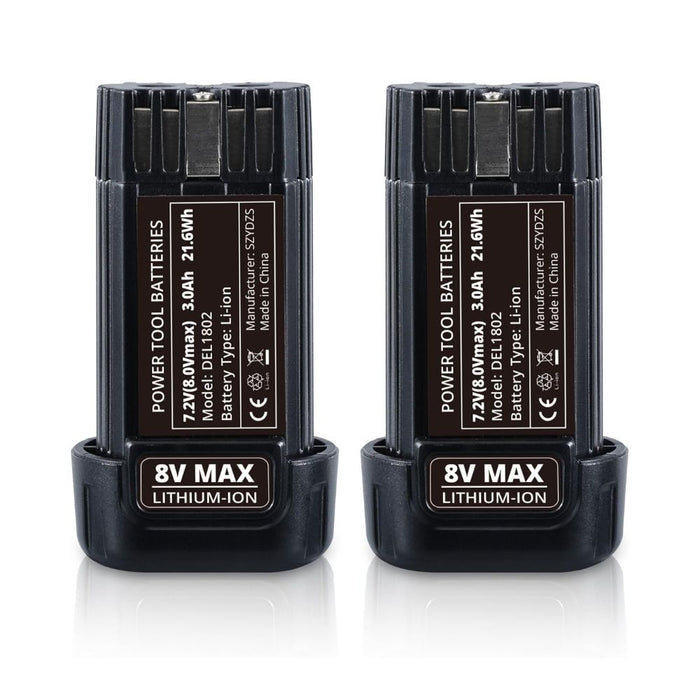 For Dewalt 8V 3.0Ah Battery Replacement 2Pack |  DCB080 DCF680N1 DW4390 DCF680N2 DCL023 DCF680 DCB095 DCF682