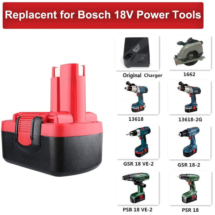 For BOSCH 18V Battery Replacement | BAT181 4.6AH NI-MH Battery