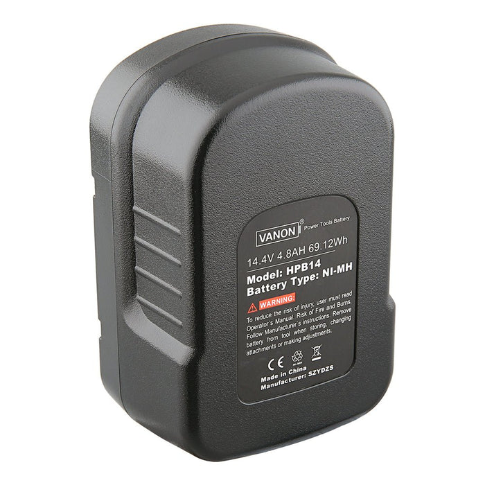 VANON 4.8Ah 18V HPB18 Ni-Mh Replacement for Black and Decker 18v