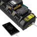For Dewalt 20V 6.0Ah Battery Replaceemnt DCB203 Li-ion Battery 4&8 Pack With DCB104 4-Port Fast Charger For DeWalt DCB104 12-20V MAX DCB102 DCB204