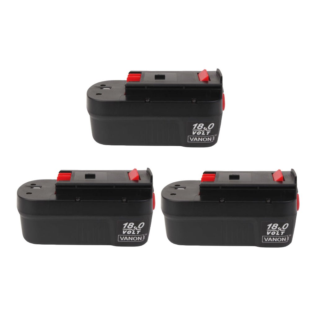 2Pack 18V 3.0Ah Ni-CD HPB18 Replacement Battery for Black and