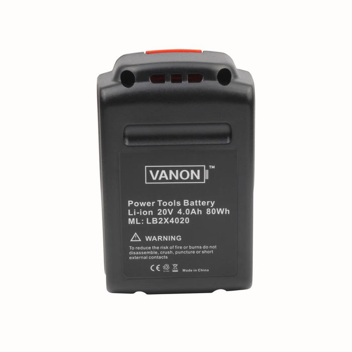 Vanon 20V 4.0Ah Max Lithium Battery for Black & Decker Lbxr20 LB20 Lbx20 LB2X4020