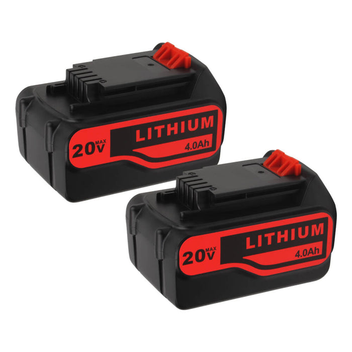 For Black and Decker 20V Battery Replacement | LBXR20 4.0Ah Li-ion Battery 2 Pack