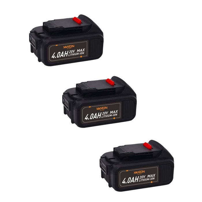 4Ah For Dewalt 20V DCB200 Battery Replacement | DCB201 Li-ion Battery 3 Pack