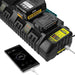 Dewalt 20V 6.0Ah Battery Replaceemnt DCB203 Li-ion Battery 8 Pack With DCB104 4-Port Fast Charger For DeWalt DCB104 12-20V MAX DCB102 DCB204