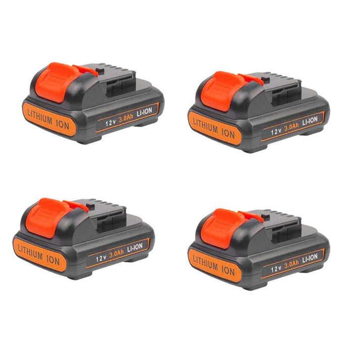 For Dewalt 12V Battery 3Ah Replacement | DCB120 Lithium Battery (4 Pack）
