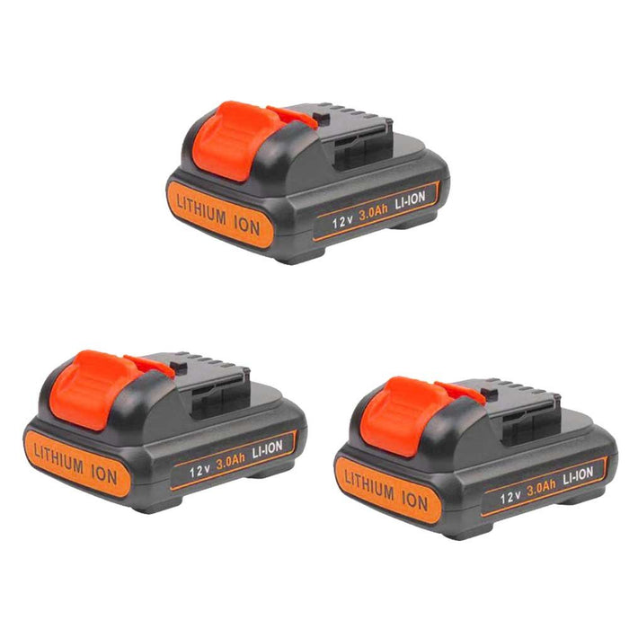 For Dewalt 12V Battery 3Ah Replacement | DCB120 Lithium Battery (3 Pack）