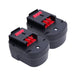 For Black and Decker 12V Battery Replacement | HPB12 3.6Ah Battery 2 Pack