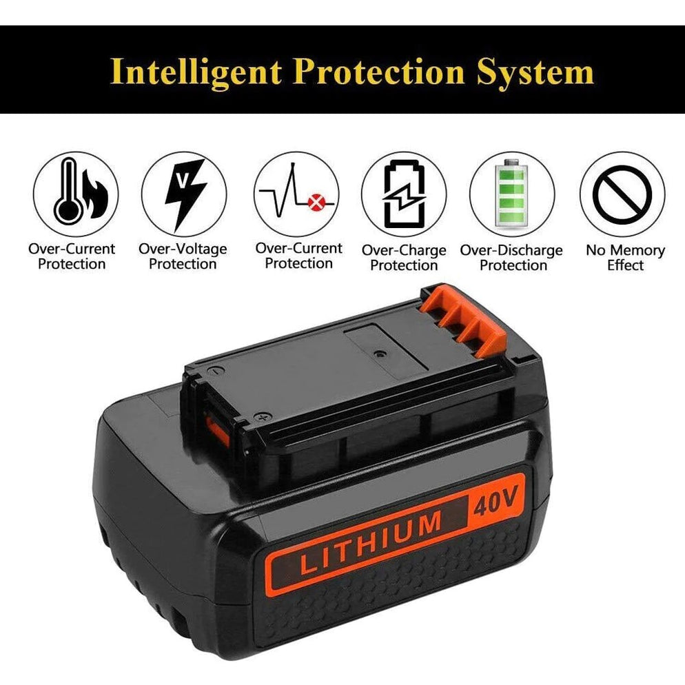 For Black and Decker 40V Max 4.0Ah Li-ion Battery Replacement |LBXR36 ... - Lithium Ion Battery Replacement Cost