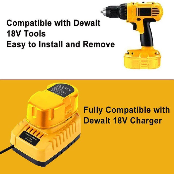For Dewalt 18V XRP Battery 4.0Ah Replacement | DC9096 DC9099 Battery 2 Pack Yellow