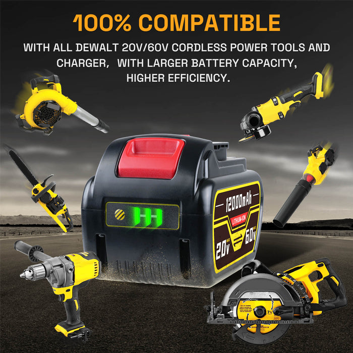 For Dewalt DCB609 20V/60V MAX FLEXVOLT Li-Ion Battery