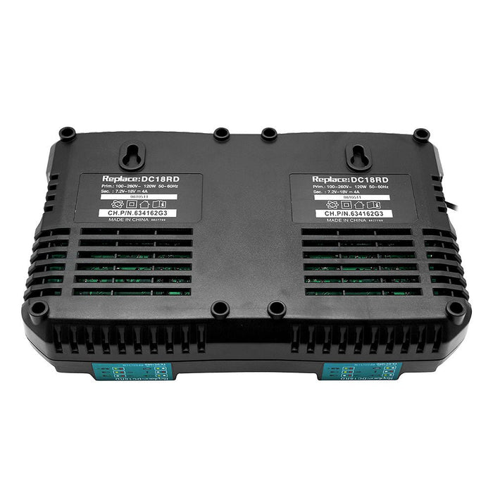 For Makita 18V DC18RD Rapid Charger | Dual Port Lithium-Ion Battery Charger