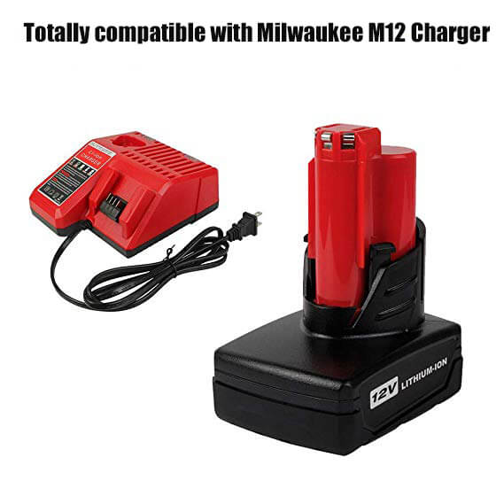 For Milwaukee 12V 4.0Ah Battery Replacement | M12 Battery