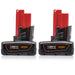 For Milwaukee 12V 7.0Ah Battery Replacement | M12 Battery 2 Pack