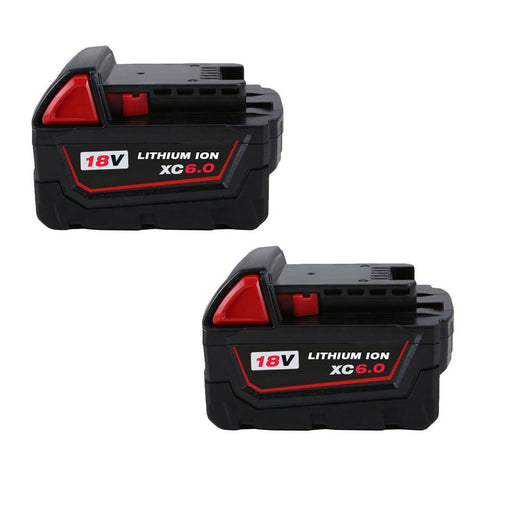For Milwaukee 18V 6.0Ah Battery Replacement | M18 Li-ion Battery 2 Pack