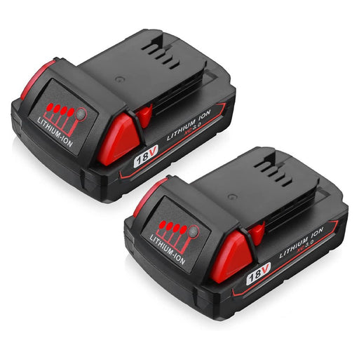 For Milwaukee 18V Battery 3Ah Replacement | M18 Batteries 2 Pack
