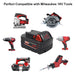 For Milwaukee 18V Battery 5Ah M18 Batteries 2 Pack+ Free charger& Holders