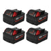 For Milwaukee 18V Battery 5Ah | M18 Batteries 4 Pack