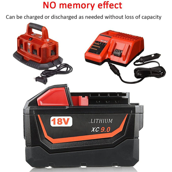 For Milwaukee 18V Battery Replacement 9Ah | 48-11-1820 M18 Battery- 20 ...