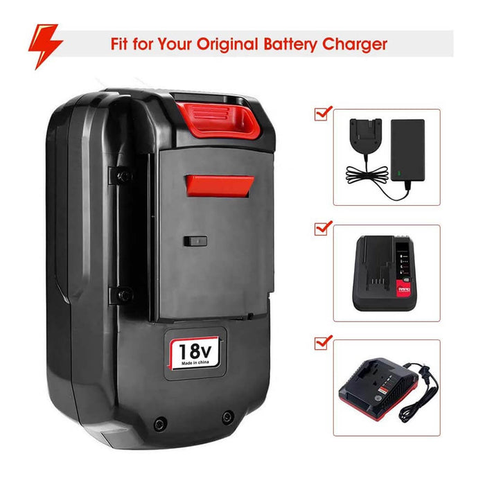 For Porter Cable 18V Battery Replacement | PC18B 4.8Ah Ni-MH Battery 2 Pack