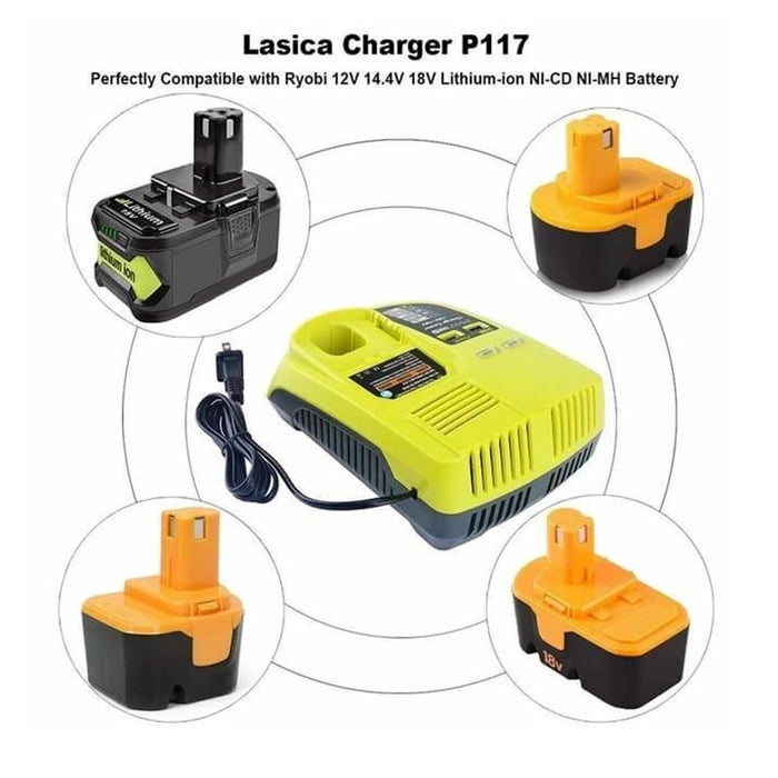 3A Lithium Battery Charger Replacement For Ryobi 12V-18V Model