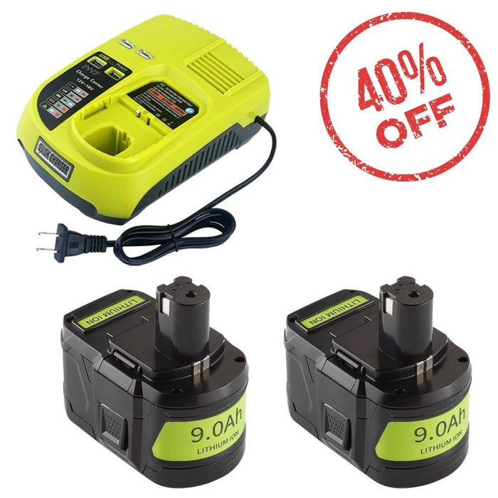 For Ryobi 18V Battery Replacement PACK With Charger For